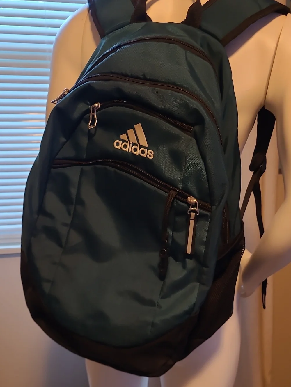 adidas Green and Black Multi-Compartment Backpack